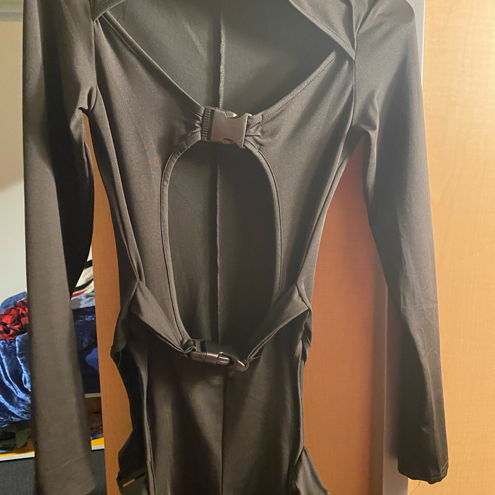 black cut out jump suit